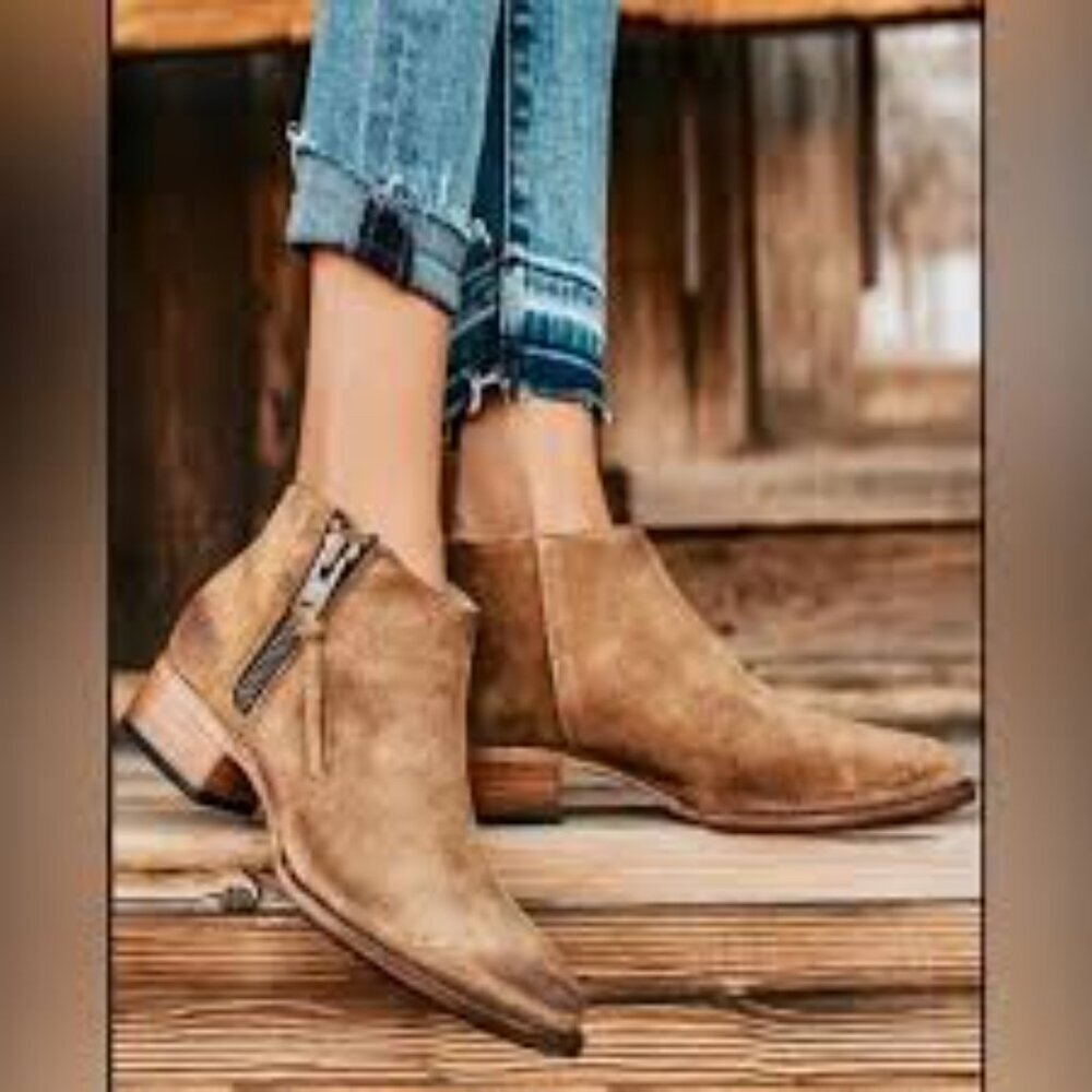 Freebird by Steven Onyx Leather Ankle Boots Women Size 6